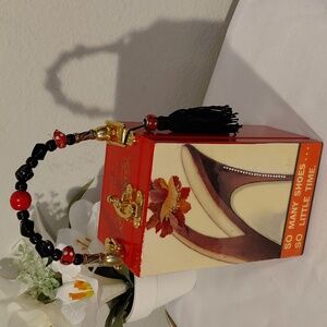 Liz Gini Red Cigar Box Handbag